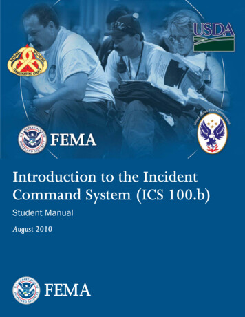 Introduction To The Incident Command System (ICS 100.b)