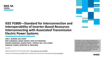 IEEE P2800—Standard For Interconnection And .