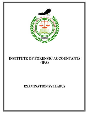 Institute Of Forensic Accountants (Ifa)