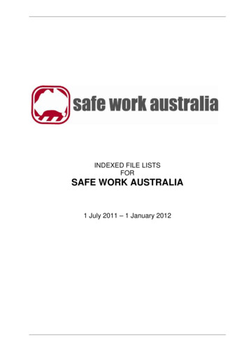 Indexed File Lists For Safe Work Australia