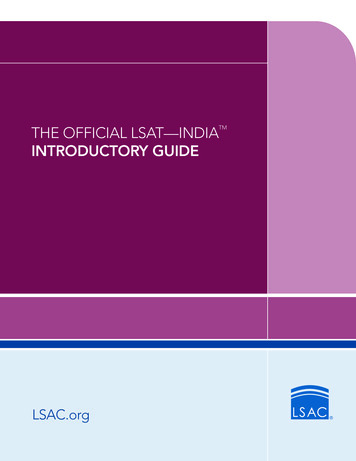 THE OFFICIAL LSAT—INDIATM INTRODUCTORY GUIDE