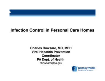 Infection Control In Personal Care Homes