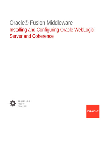 Installing And Configuring Oracle WebLogic Server And .