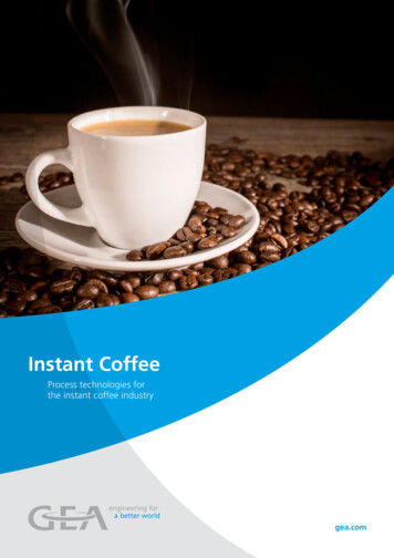 Instant Coffee - GEA Engineering For A Better World