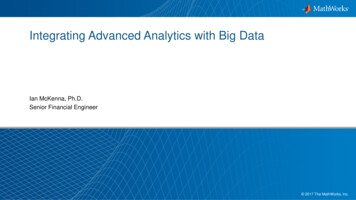 Integrating Advanced Analytics With Big Data