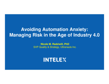 Avoiding Automation Anxiety: Managing . - Quality Digest