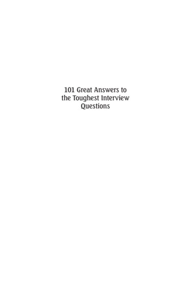 101 Great Answers To The Toughest . - Niagara College