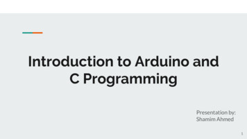 C Programming Introduction To Arduino And