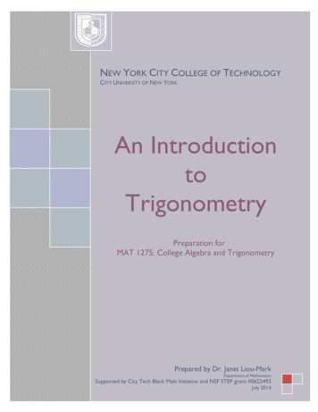 An Introduction To Trigonometry - Openlab.citytech.cuny.edu