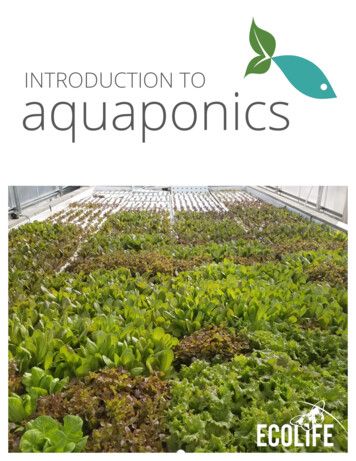 Introduction To Aquaponics Manual - ECOLIFE Conservation