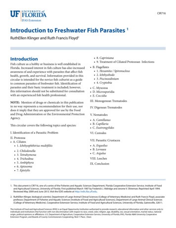 Introduction To Freshwater Fish Parasites