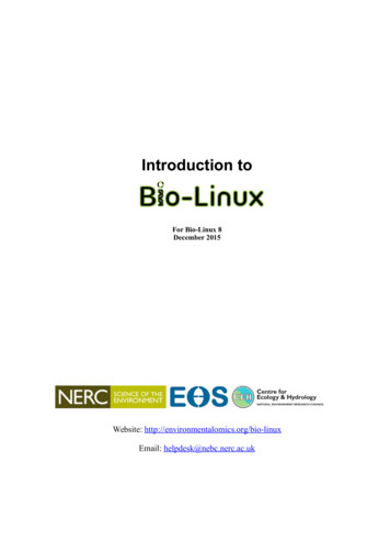 Introduction To Bio-Linux 6 - Bioinformatics