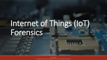 Internet Of Things (IoT) Forensics
