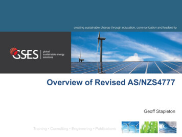 Overview Of Revised AS/NZS4777 - IPS Connect