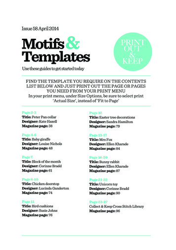 Issue 58 April 2014 Motifs PRINT Templates - Cross Stitch