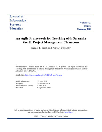 An Agile Framework For Teaching With Scrum In The IT .