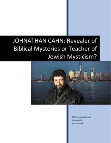 JOHNATHAN CAHN: Revealer Of Biblical . - WordPress 