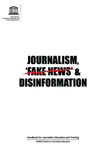 JOURNALISM, ‘FAKE NEWS’ & DISINFORMATION - UNESCO
