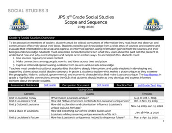 SOCIAL STUDIES 3 - Jefferson Parish Public Schools