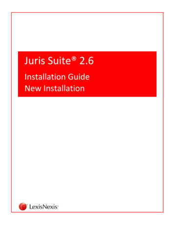 Juris Suite Installation Guide - LexisNexis