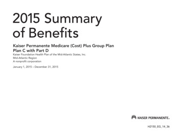 2015 Summary Of Benefits - Montgomery County, MD