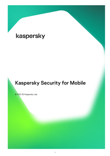 Kaspersky Security For M Obile