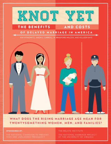 THE BENEFITS AND COSTS - National Marriage Project