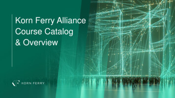 Korn Ferry Alliance. Course Catalog & Overview