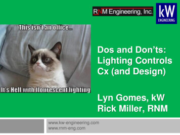 Dos And Don’ts - KW Engineering