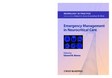 Emergency Management In Neurocritical Care