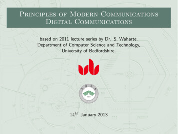 Principles Of Modern Communications - Digital Communications