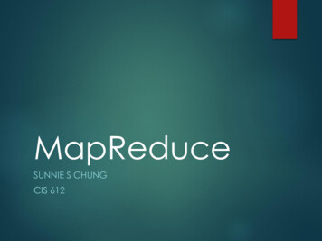 MapReduce - Cleveland State University