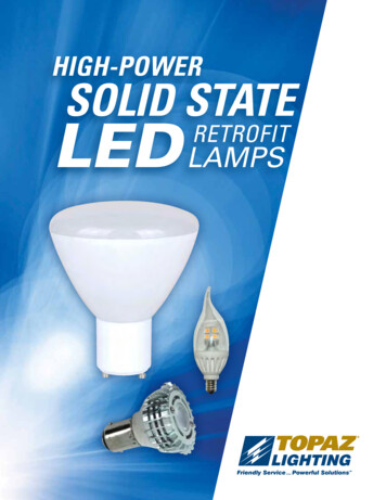 HigH-Power Solid State LED Lamps RetRofit