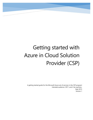 Getting Started With Azure In Cloud Solution Provider (CSP)