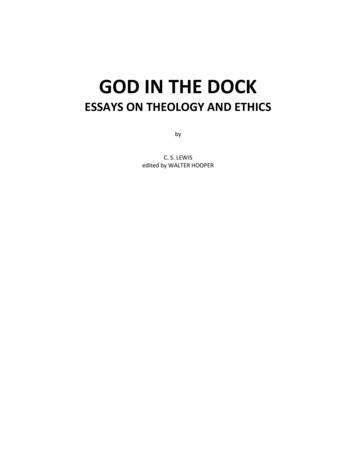 GOD IN THE DOCK - Orcutt Christian