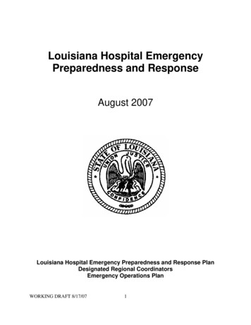 Louisiana Hospital Emergency Preparedness And Response