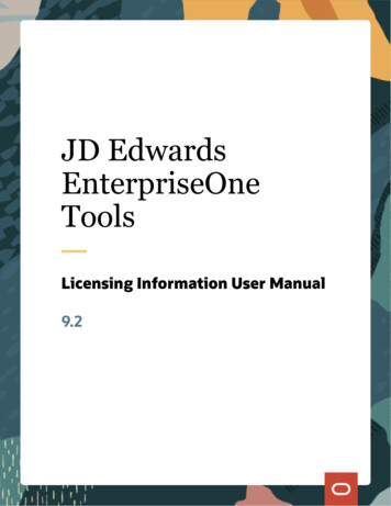 JD Edwards EnterpriseOne Tools - Oracle
