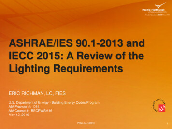 ASHRAE/IES 90.1-2013 And IECC 2015: A Review Of The .
