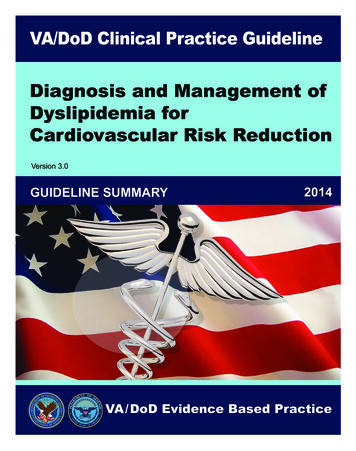 The Management Of Dyslipidemia For Cardiovascular Risk .