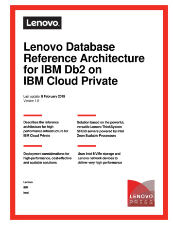 Lenovo Database Reference Architecture For IBM Db2 On IBM Cloud Private