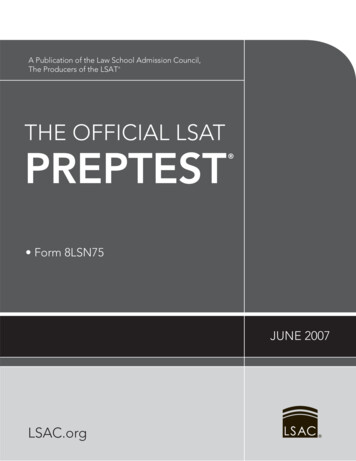 The Official LSAT PrepTest (PDF)