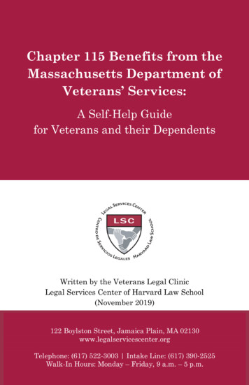 Chapter 115 Benefits From The Massachusetts Department 