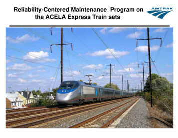 Reliability-Centered Maintenance Program On The ACELA .