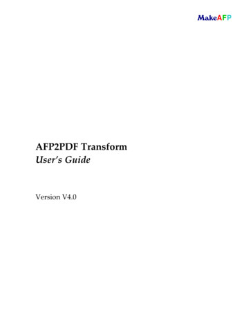 AFP2PDF Transform User’s Guide