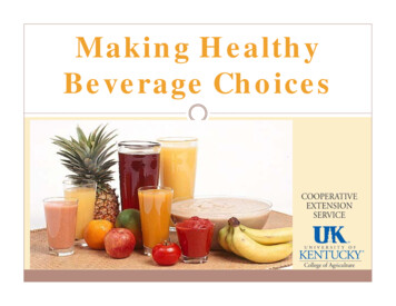 Making Healthy Beverage Choices - PP