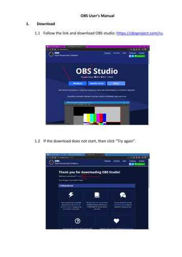 OBS User's Manual 1. 