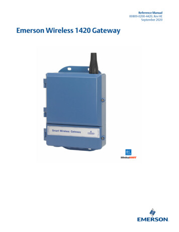 Manual: Emerson Wireless 1420 Gateway