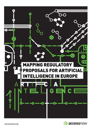 Mapping Regulatory Proposals For AI In EU - Access Now