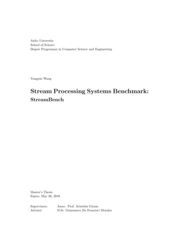 Stream Processing Systems Benchmark - Aaltodoc