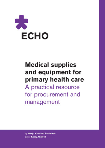 Medical Supplies And Equipment For Primary Health Care